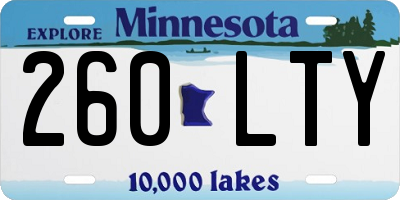 MN license plate 260LTY