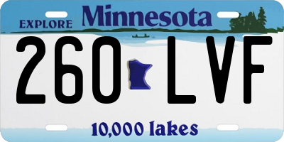 MN license plate 260LVF