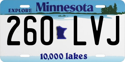 MN license plate 260LVJ