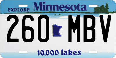 MN license plate 260MBV