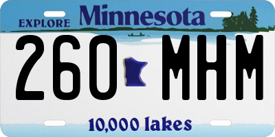 MN license plate 260MHM