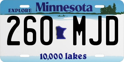 MN license plate 260MJD