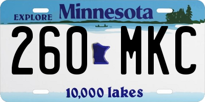 MN license plate 260MKC