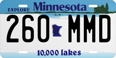 MN license plate 260MMD