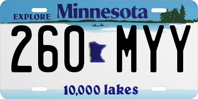 MN license plate 260MYY
