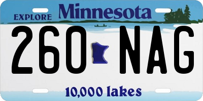 MN license plate 260NAG