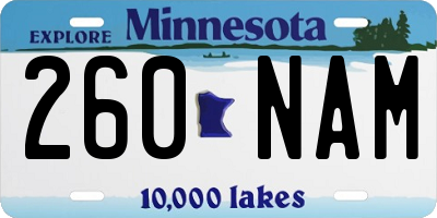 MN license plate 260NAM