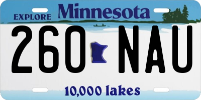 MN license plate 260NAU