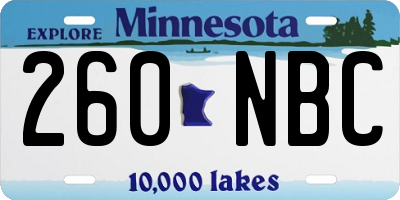 MN license plate 260NBC