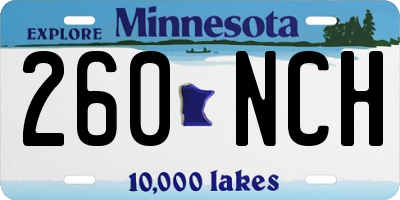 MN license plate 260NCH