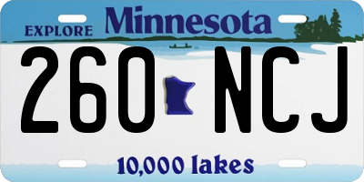 MN license plate 260NCJ