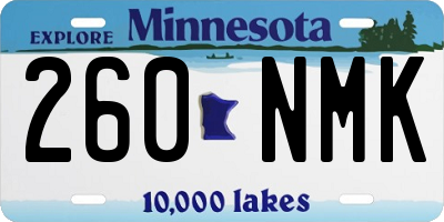 MN license plate 260NMK