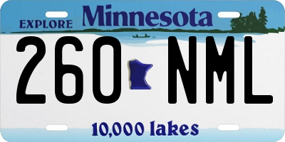 MN license plate 260NML