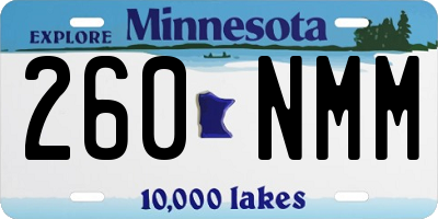 MN license plate 260NMM