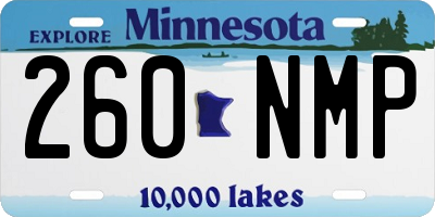 MN license plate 260NMP