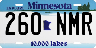 MN license plate 260NMR