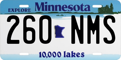 MN license plate 260NMS