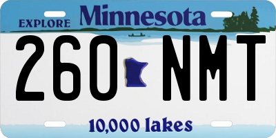 MN license plate 260NMT