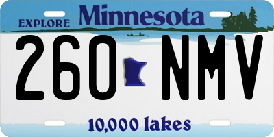 MN license plate 260NMV