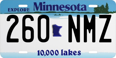 MN license plate 260NMZ