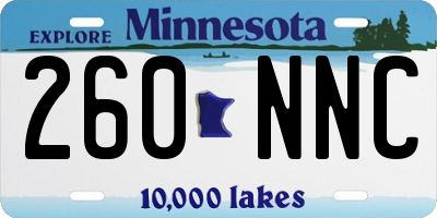 MN license plate 260NNC