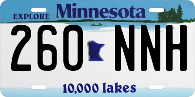 MN license plate 260NNH