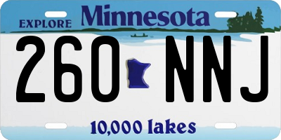 MN license plate 260NNJ