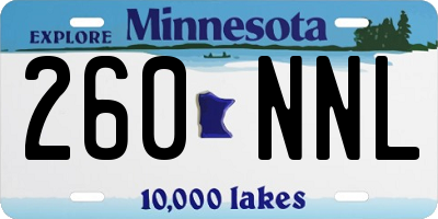 MN license plate 260NNL
