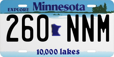 MN license plate 260NNM