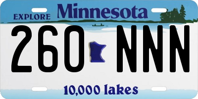MN license plate 260NNN
