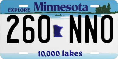 MN license plate 260NNO