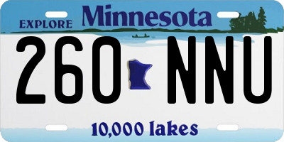 MN license plate 260NNU