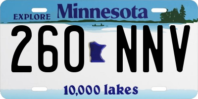 MN license plate 260NNV