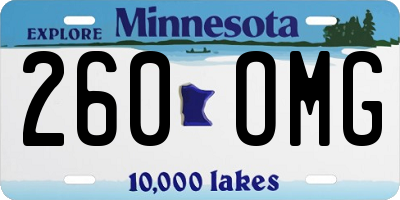 MN license plate 260OMG