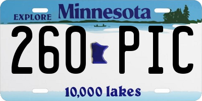 MN license plate 260PIC
