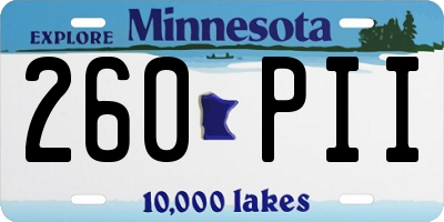 MN license plate 260PII