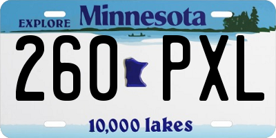 MN license plate 260PXL