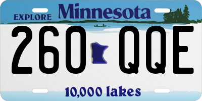 MN license plate 260QQE