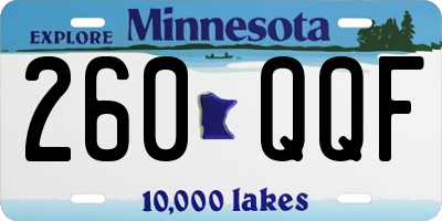 MN license plate 260QQF