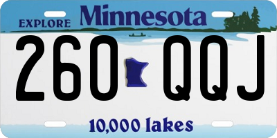 MN license plate 260QQJ