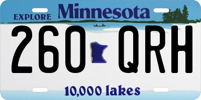 MN license plate 260QRH