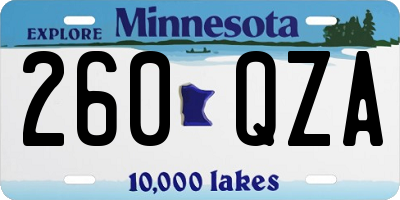 MN license plate 260QZA
