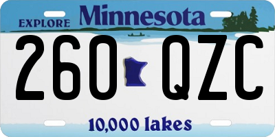 MN license plate 260QZC