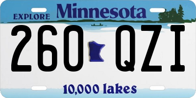 MN license plate 260QZI
