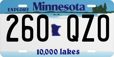 MN license plate 260QZO