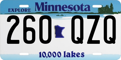 MN license plate 260QZQ