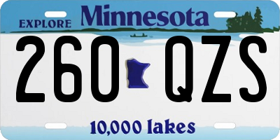 MN license plate 260QZS