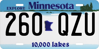 MN license plate 260QZU