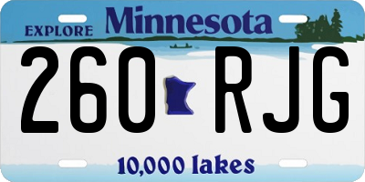 MN license plate 260RJG