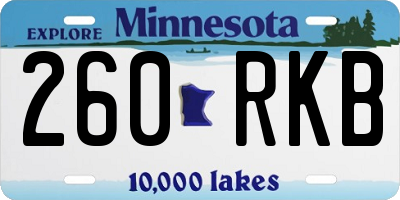 MN license plate 260RKB